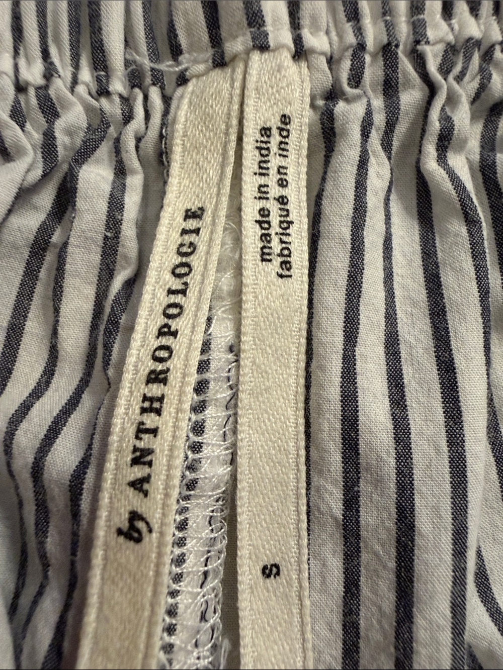 Anthropologie Wide Leg Striped High Waisted Boxer Lounge Pants Size Small - Picture 7 of 8